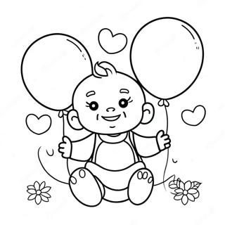 Srecna Beba Sa Balonima Bojanka 94284-33592