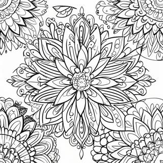 Prekrasna Mandala Cveca Za Opustanje Za Bojanku 94514 33747