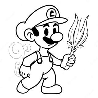 Bojanka Luigija Koji Drzi Vatreni Cvet 9489-2716