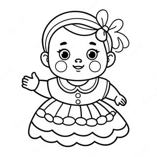 Beba U Sarenoj Haljini Bojanka 95082 34331