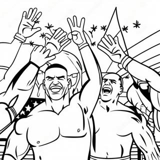 Bojanka Wwe Rvaca Koji Proslavljaju Pobedu 95922-35022