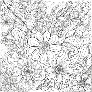 Slozen Cvetni Uzorci Stranica Za Bojanje 97467 36383