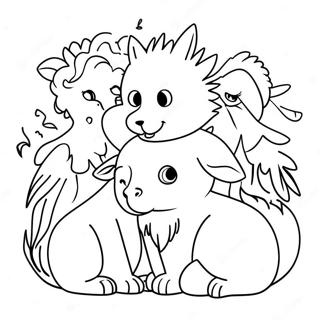 Bojanka Sa Saosecajnim Zivotinjama Koje Dele 98062-36984