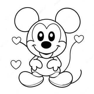 Bojanka Slatki Mickey Mouse Sa Srcima 99136-37817