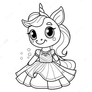 Bojanka Devojke Jednoroga U Sjajnoj Haljini 99189 37863