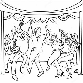 Stranica Za Bojanje Uzbudljive Muzicke Pozorisne Scene 99653-38420