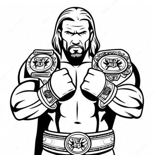 Bojanka Triple H Drzi Dva Pojasa 99-2378